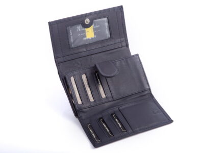 Money Maker Duży portfel damski skórzany granatowy RFID - obrazek 4