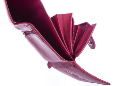 Money Maker Duży portfel damski skórzany różowy RFID - obrazek 6