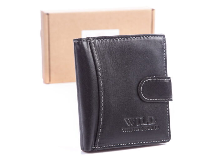 Kieszonkowy portfel męski na prezent z pudełkiem