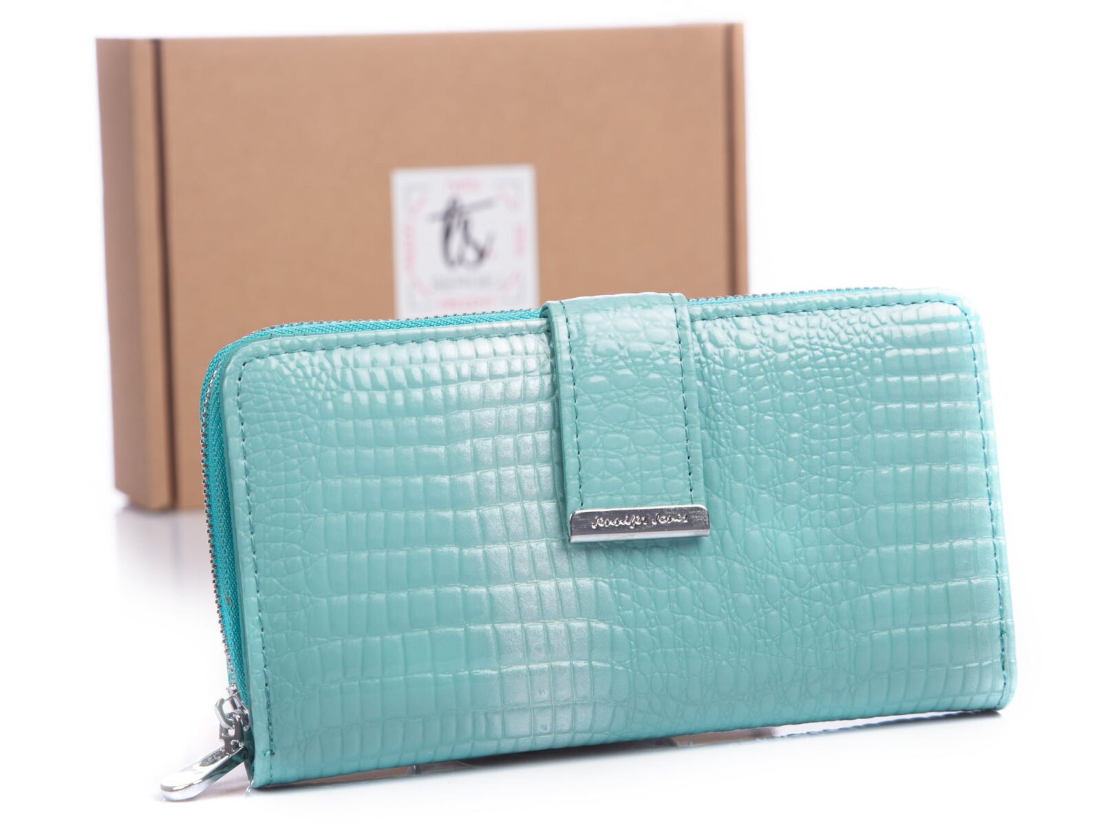 Portfel damski turkusowy duży Jennifer Jones 5280