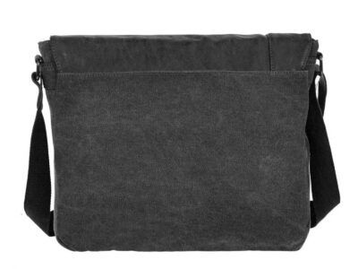 Duża czarna torba męska z klapą A4 ZAGATTO - obrazek 5