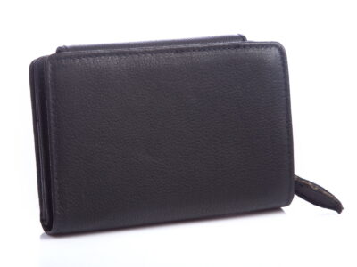 Portfel damski w kolorze czarnym z miękkiej skóry naturalnej - obrazek 2