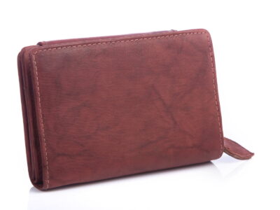Portfel damski ciemny brąz z miękkiej skóry naturalnej - obrazek 2