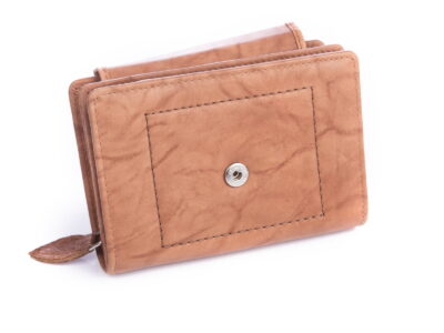 Portfel damski z miękkiej skóry naturalnej jasnobrązowy Money Maker - obrazek 3