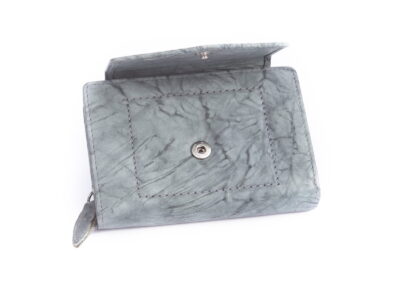 Portfel damski skórzany - brudny szary - Money Maker - obrazek 3