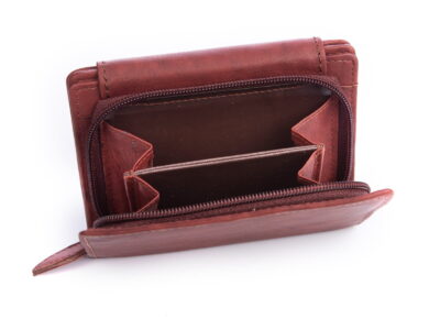 Portfel damski ciemny brąz z miękkiej skóry naturalnej - obrazek 6