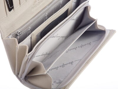 Duży portfel damski biały lakierowany croco Jennifer Jones - obrazek 6