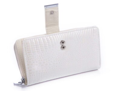 Portfel damski skórzany biały perłowy RFID Jennifer Jones - obrazek 3