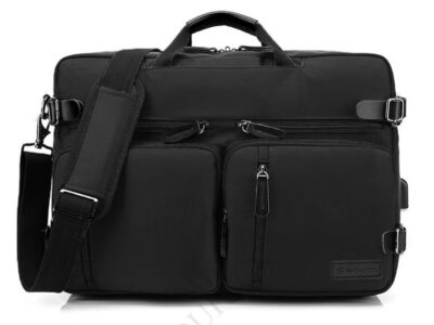Duża plecako-torba na laptopa 17,3" czarna ZAGATTO - obrazek 2
