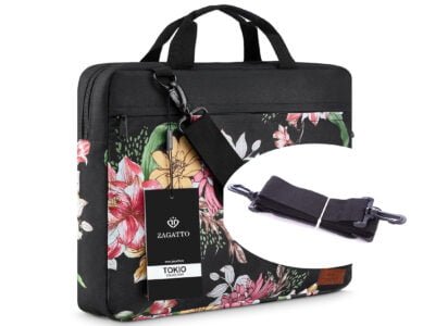 Torba damska na laptopa kolorowa kwiaty Zagatto 15,6" - obrazek 3