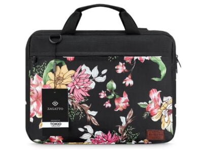 Torba damska na laptopa kolorowa kwiaty Zagatto 15,6" - obrazek 1