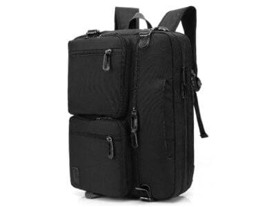Duża plecako-torba na laptopa 17,3" czarna ZAGATTO - obrazek 3