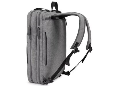 Duża plecako-torba na laptopa 17,3" szara ZAGATTO - obrazek 3