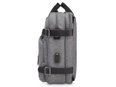 Duża plecako-torba na laptopa 17,3" szara ZAGATTO - obrazek 4