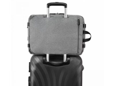 Duża plecako-torba na laptopa 17,3" szara ZAGATTO - obrazek 7