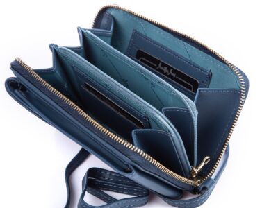 Mini torebka portfel na telefon z paskiem na szyję granatowa Jennifer Jones - obrazek 9