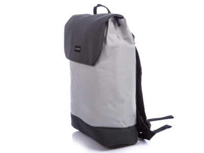 Średni plecak na laptopa z klapką vintage jasno-szary J Jones - obrazek 3