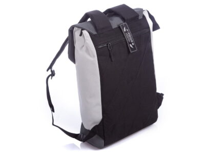 Średni plecak na laptopa z klapką vintage jasno-szary J Jones - obrazek 5