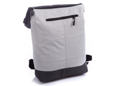 Średni plecak na laptopa z klapką vintage jasno-szary J Jones - obrazek 6