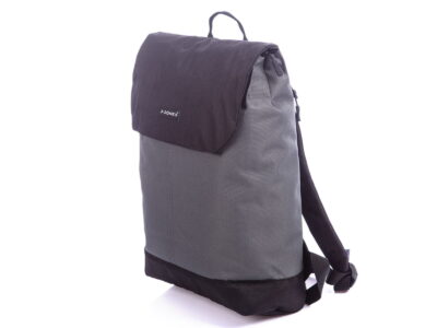 Średni plecak na laptopa z klapką vintage różowo ciemnoszary J Jones - obrazek 3