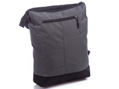 Średni plecak na laptopa z klapką vintage różowo ciemnoszary J Jones - obrazek 6