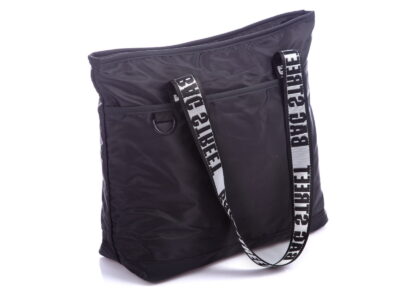 Lekka torebka damska materiałowa shopperka czarna Bag Street - obrazek 3