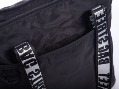 Lekka torebka damska materiałowa shopperka czarna Bag Street - obrazek 7