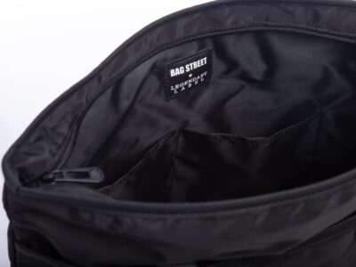 Lekka torebka damska materiałowa shopperka czarna Bag Street - obrazek 9