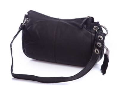 Skórzana torebka damska bagietka Bag Street czarna - obrazek 4