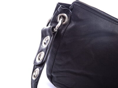 Skórzana torebka damska bagietka Bag Street czarna - obrazek 5