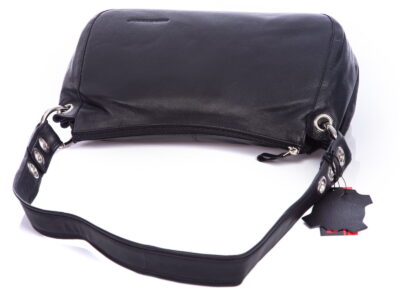 Skórzana torebka damska bagietka Bag Street czarna - obrazek 6