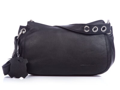 Skórzana torebka damska bagietka Bag Street czarna - obrazek 8