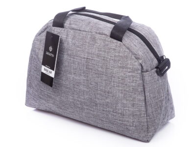 Szara torba podręczna z rączkami i paskiem na ramię ZAGATTO - obrazek 3