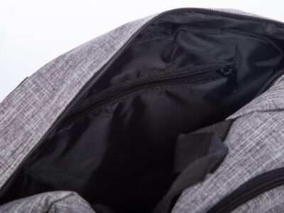 Szara torba podręczna z rączkami i paskiem na ramię ZAGATTO - obrazek 6