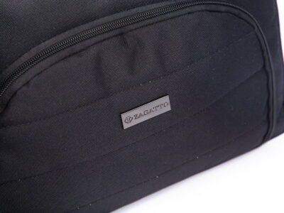 Czarna torba podręczna z rączkami i paskiem na ramię ZAGATTO - obrazek 2