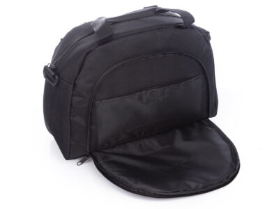 Czarna torba podręczna z rączkami i paskiem na ramię ZAGATTO - obrazek 5