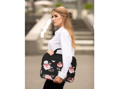 Torba na laptopa 15,6" cala Zagatto w kolorowe kwiatki - obrazek 4