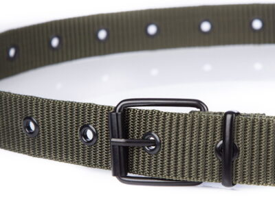 Wojskowy pasek męski zielony parciany SERGEJ