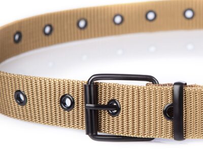 Wojskowy pas męski do spodni beżowy SERGEJ FIBER