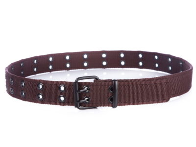 Podwójny pas męski wojskowy materiałowy brązowy SERGEJ ARNOLD