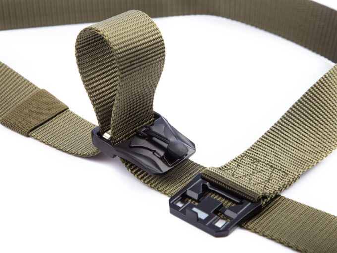 Pas taktyczny zielony z magnetyczną klamrą