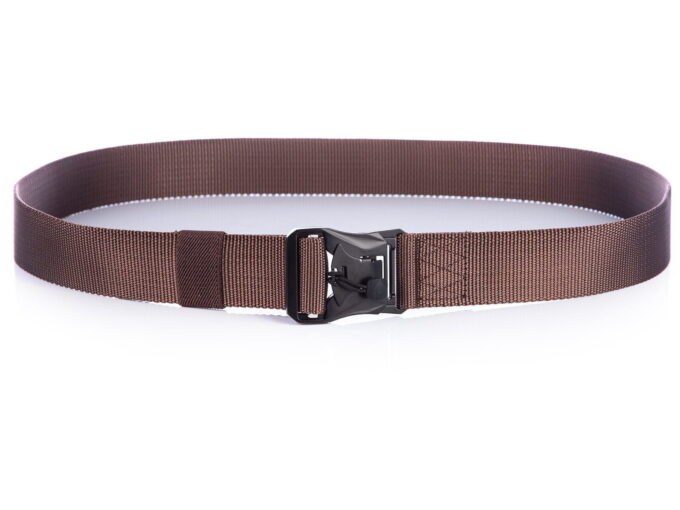 Pasek męski do spodni parciany z magnetyczną klamrą metalową czarną SERGEJ