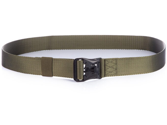 Zielony pas wojskowy do spodni z klamra na magnes