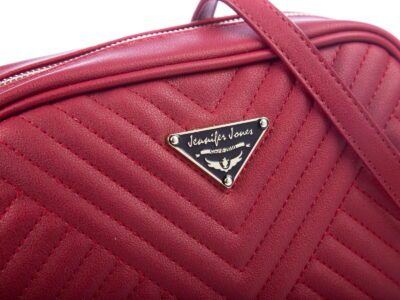 Listonoszka pikowana damska wiśniowa Jennifer Jones - obrazek 3