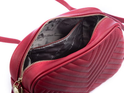 Listonoszka pikowana damska wiśniowa Jennifer Jones - obrazek 4