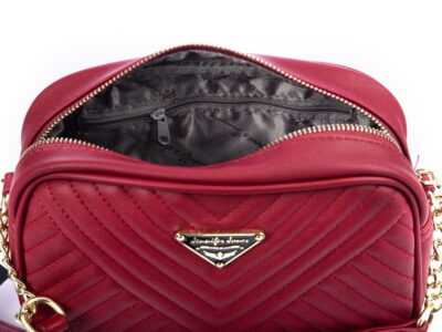 Listonoszka pikowana damska wiśniowa Jennifer Jones - obrazek 5