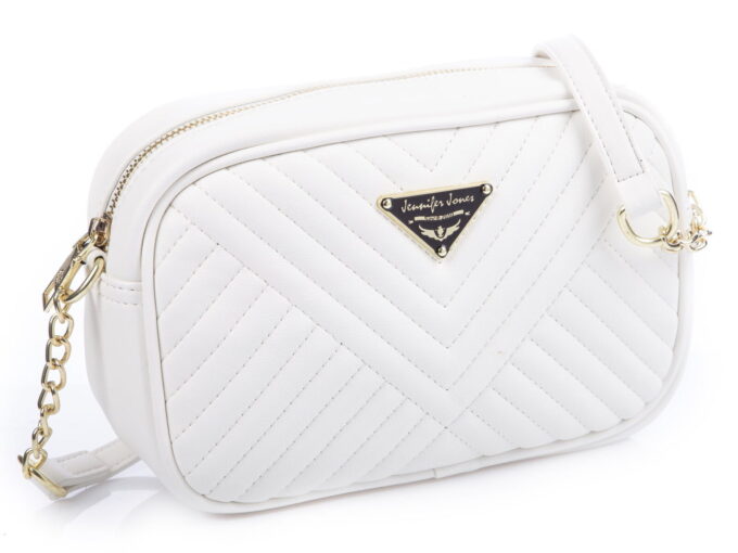 Biała torebka damska channelka na ramię na komunię do ślubu Jennifer Jones