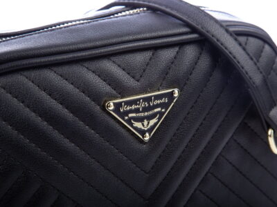 Listonoszka pikowana damska czarna Jennifer Jones - obrazek 3