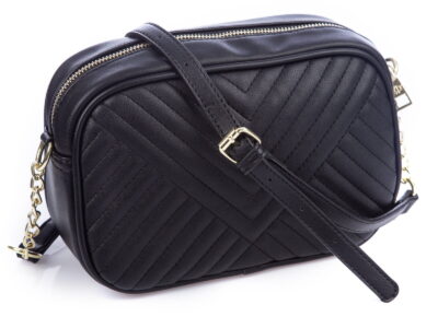 Listonoszka pikowana damska czarna Jennifer Jones - obrazek 2