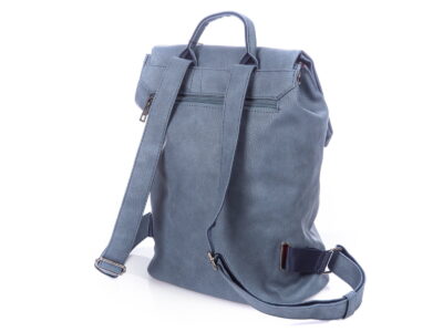 Elegancki plecak damski w kolorze niebieskim ze skóry ekologicznej - obrazek 4